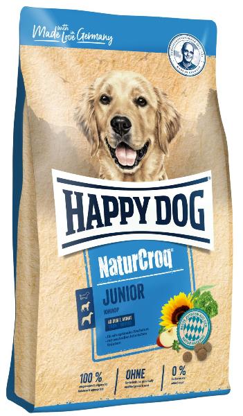 Сухой корм для щенков крупных пород от 7 до 18 мес. Happy Dog NaturCroq Junior 26/13 (домашняя птица)
